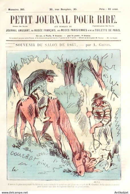 Petit journal pour Rire 1862 # 385 Natation Marcellin