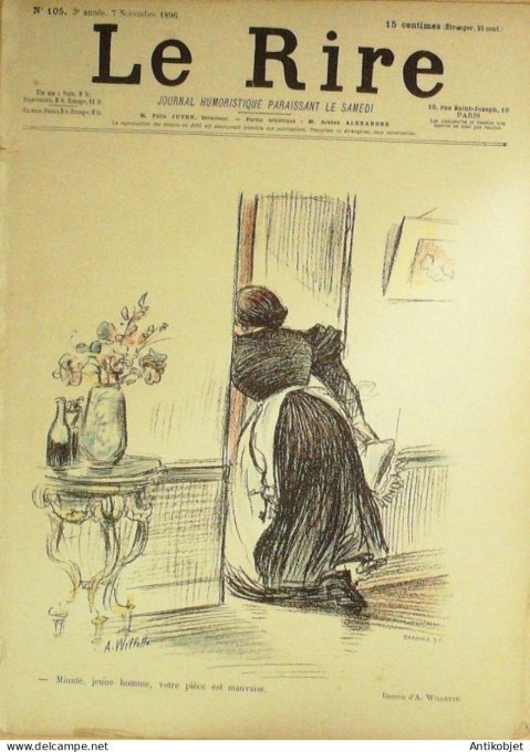 Le Rire 1896-11- 7 # 105 Journal humoristique Ed.Originale M.Jaures chante la Carmagnole