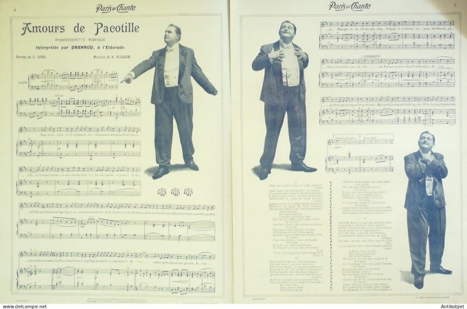 Paris qui chante 1904 n°100 Darnaud Bloch Pierette Jouy Henri Helme