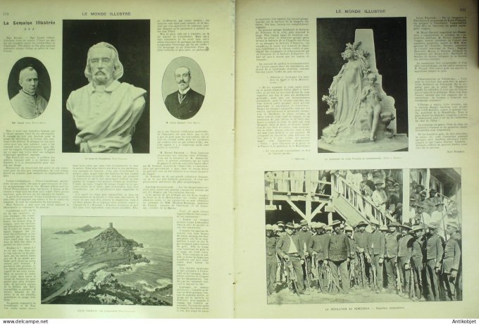 Le Monde illustré 1901 n°2315 Mandchourie Kharbine Khoulantchène Alger Vénézuela Yemen Ask Nazim Bou
