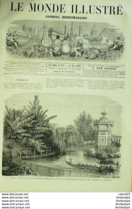 Le Monde illustré 1869 n°657 Egypte Salam-Alech Orélans (45) Poissy (78) Sénégal Cayor N'Diagne