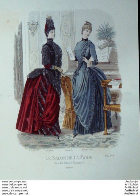 Gravure Mode Salon 1886 #  809 (Old Fashion plate)