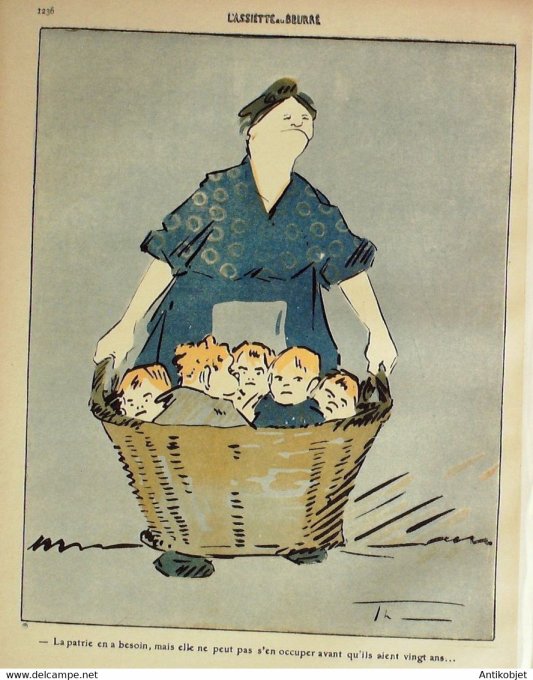 L'Assiette au beurre 1909 # 441 Maternités Thesing Paul