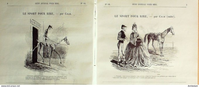 Petit journal pour Rire 1868 #   18 Le sport pour rire Cham
