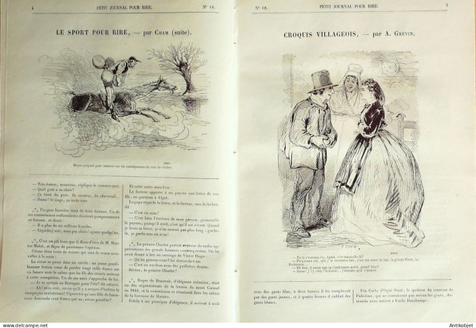 Petit journal pour Rire 1868 #   18 Le sport pour rire Cham