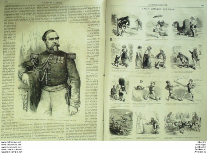 Le Monde illustré 1869 n°657 Egypte Salam-Alech Orélans (45) Poissy (78) Sénégal Cayor N'Diagne