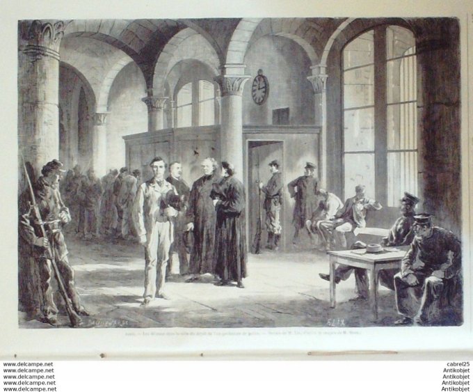 Le Monde illustré 1871 n°735 Issy (92) Versailles (78) Vanves (92) Canonnières Locomotive blindée