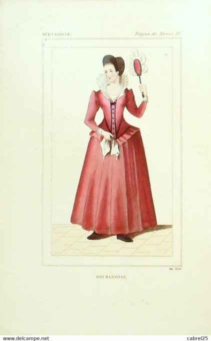 Portrait Bourgeoise sous HENRI IV 17ème 1852