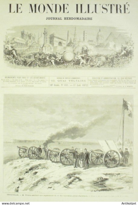 Le Monde illustré 1872 n°801 Cherbourg (50) naufrage du Caroline Cochinchine Saîgon Annamites