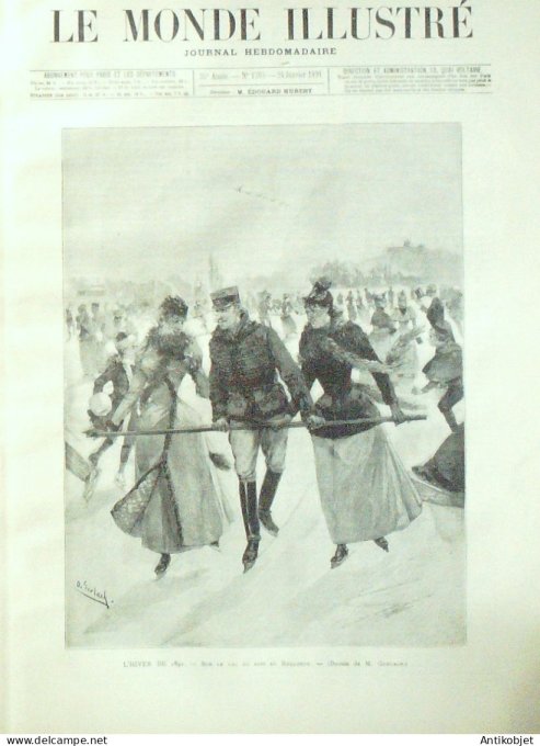 Le Monde illustré 1891 n°1765 Arcachon (33) Rouen (76)  Etats-Unis Porcupine-Creek