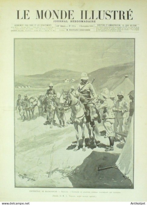 Le Monde illustré 1895 n°2015 Madagascar Beanana Suberbieville Angleterre Battersee-Park