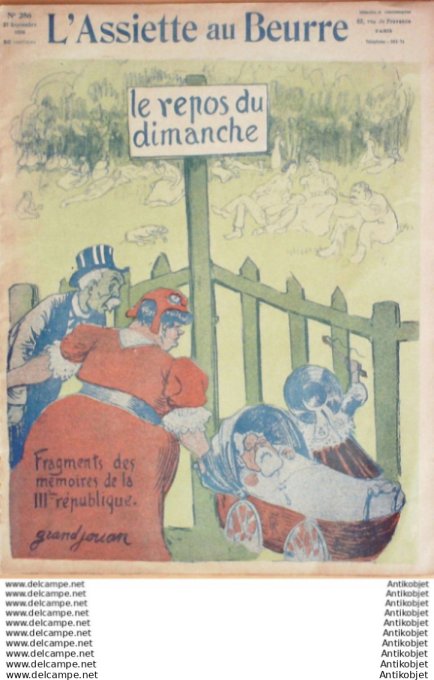 L'Assiette au beurre 1906 # 286 Le repos du dimanche Grandjouan