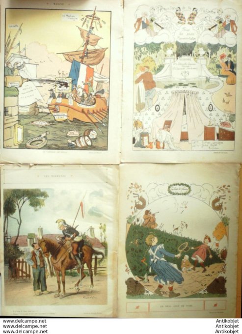 Le Rire 1909 lot 4 revues Avelot Morin Pierlin Galanis ,Markous Prejelan Wely Hemard