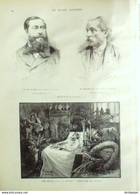 Le Monde illustré 1891 n°1765 Arcachon (33) Rouen (76)  Etats-Unis Porcupine-Creek