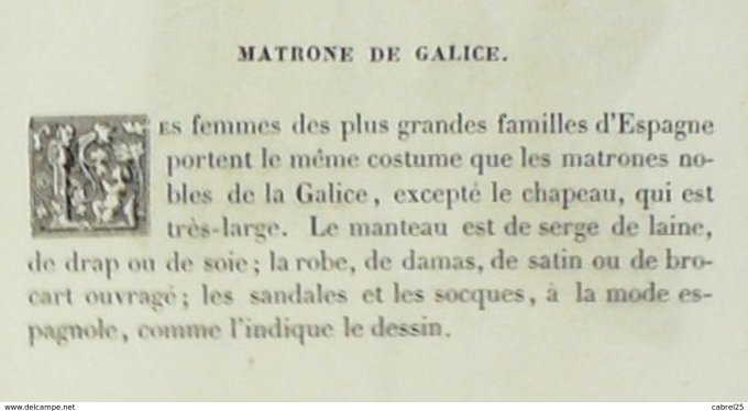 Espagne GALICE Matrone 1859