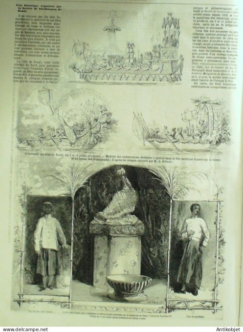 Le Monde illustré 1861 n°220 Siam Ambassadeur Thailande Bangok Mun Montree Raksa Douai (59) Liban Be
