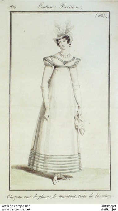Costume Parisien 1817 # 1657 Robe de Lévantine
