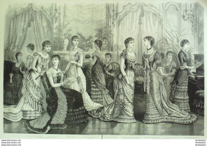 Gravure de mode La Mode illustrée (Maison Coussinet)