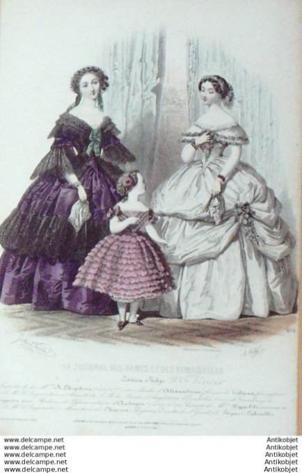 Journal des Dames Demoiselles 1856 # 454 (Maison Lhopiteau)