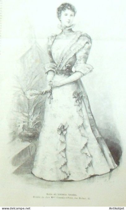 La Mode illustrée journal 1897 n° 09 Robe de Louisine