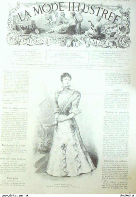 La Mode illustrée journal 1897 n° 09 Robe de Louisine