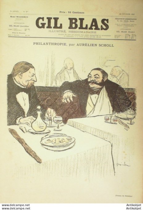 Gil Blas 1897 n°07 Aurélien SCHOLL Maurice BOUKAY GIBAUX BATTMANN François DE NION