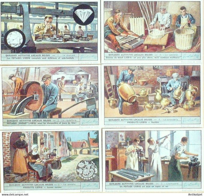 Chromo Liebig Sang 1510 Belgique Occupations Belges (1951)