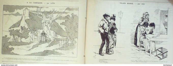 La Caricature 1886 #315 Calendrier universel Robida Clémenceau par Luque Sapho Sorel Job Loys