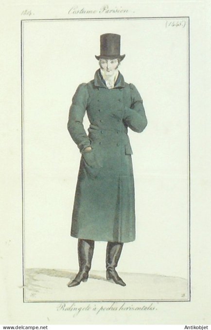 Costume Parisien 1814 # 1445 Redingote à poches