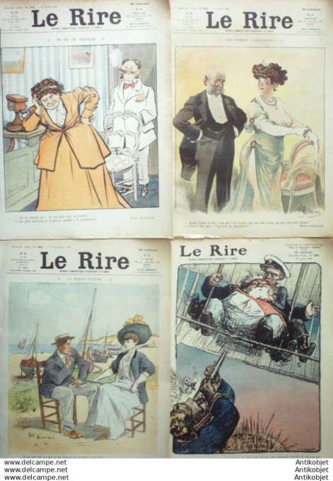 Le Rire 1908 lot 4 revues Flores Capy Sala Pourriol Prejemlan Markous Fabiano Helle