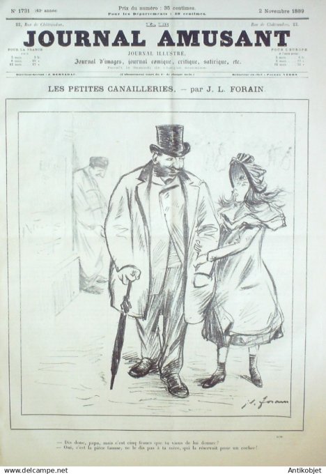 Le Journal Amusant 1889 # 1731 Souvenirs de chasse par Leonnec