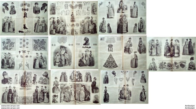 Mode illustree 1884 Lot de 10 journaux