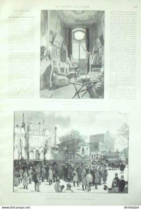 Le Monde illustré 1886 n°1569 Dieppe (76) Sénégal Saint-Louis Pays-Bas Amsterdam Paul Dalloz