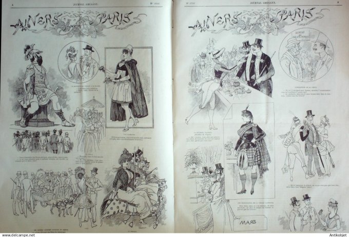 Le Journal Amusant 1889 # 1731 Souvenirs de chasse par Leonnec