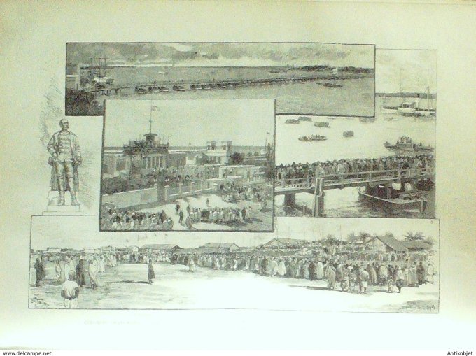 Le Monde illustré 1886 n°1569 Dieppe (76) Sénégal Saint-Louis Pays-Bas Amsterdam Paul Dalloz