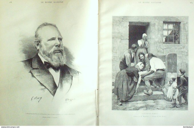 Le Monde illustré 1886 n°1569 Dieppe (76) Sénégal Saint-Louis Pays-Bas Amsterdam Paul Dalloz