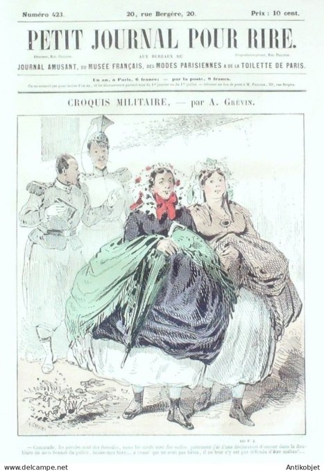 Petit journal pour Rire 1863 # 423 Oeufs de Paques Damourette