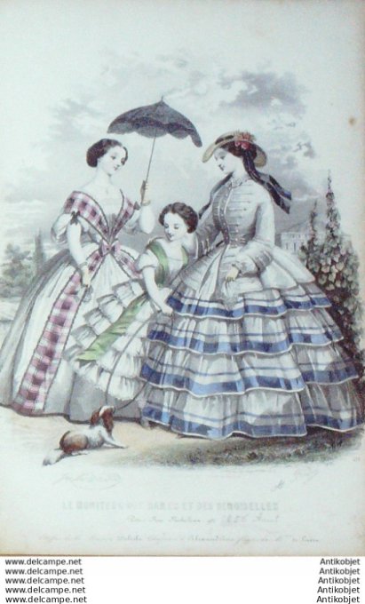 Journal des Dames Demoiselles 1856 # 471 (Maison Delisle) chien