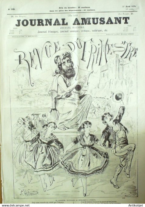 Le Journal Amusant 1874 #  935 Revue du trimestre par Lafosse