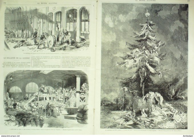 Le Monde illustré 1870 n°715 La Courneuve (93) église st-Lucien Villiers Champigny (94) interrogatoi