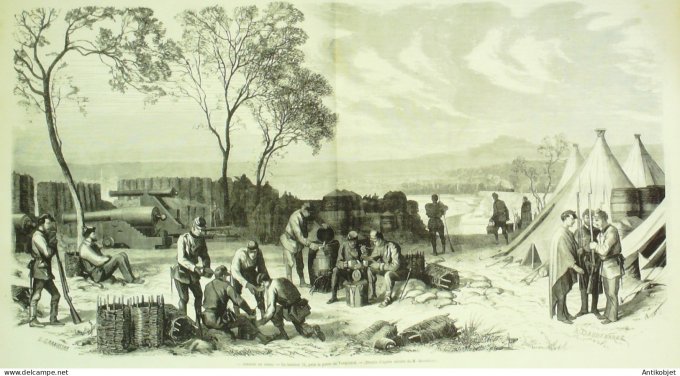 Le Monde illustré 1870 n°715 La Courneuve (93) église st-Lucien Villiers Champigny (94) interrogatoi