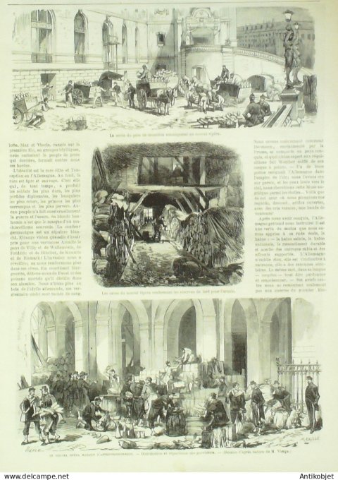 Le Monde illustré 1870 n°715 La Courneuve (93) église st-Lucien Villiers Champigny (94) interrogatoi