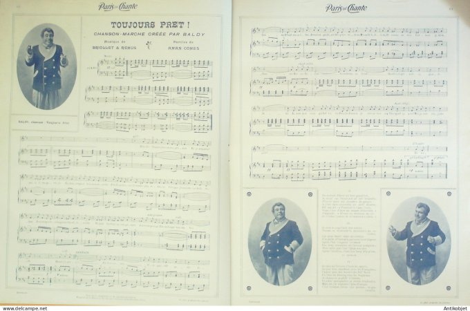 Paris qui chante 1905 n°122 Marigny Léo Pouget Baldy Léone Brétis Paul Clerc