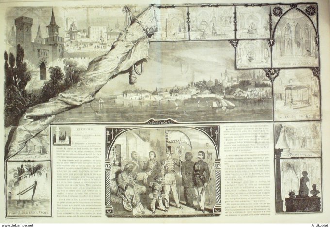 Le Monde illustré 1863 n°333 Francfort Boemer (90) Madagascar Tamatave Mexique Pechara Argenteuil (9