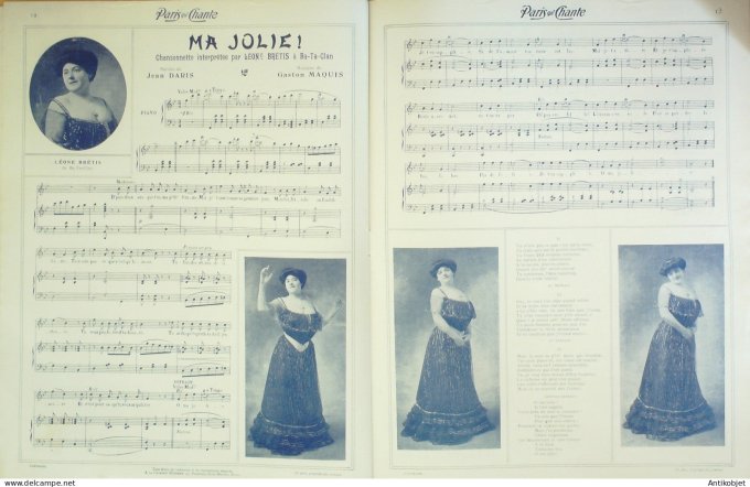 Paris qui chante 1905 n°122 Marigny Léo Pouget Baldy Léone Brétis Paul Clerc