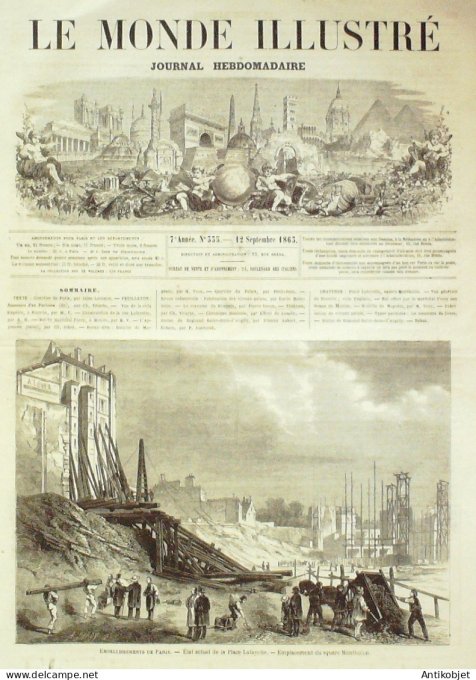 Le Monde illustré 1863 n°333 Francfort Boemer (90) Madagascar Tamatave Mexique Pechara Argenteuil (9