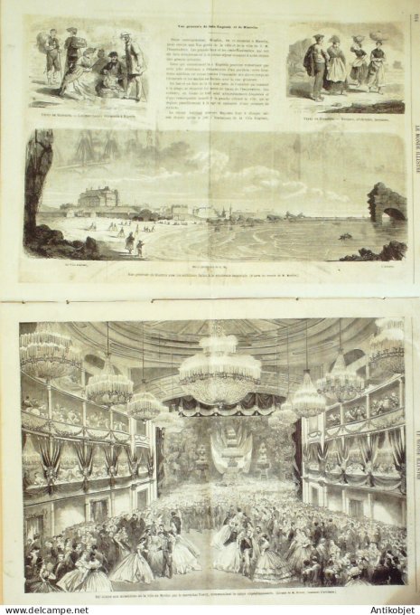 Le Monde illustré 1863 n°333 Francfort Boemer (90) Madagascar Tamatave Mexique Pechara Argenteuil (9