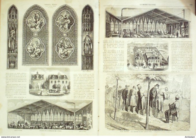 Le Monde illustré 1863 n°333 Francfort Boemer (90) Madagascar Tamatave Mexique Pechara Argenteuil (9