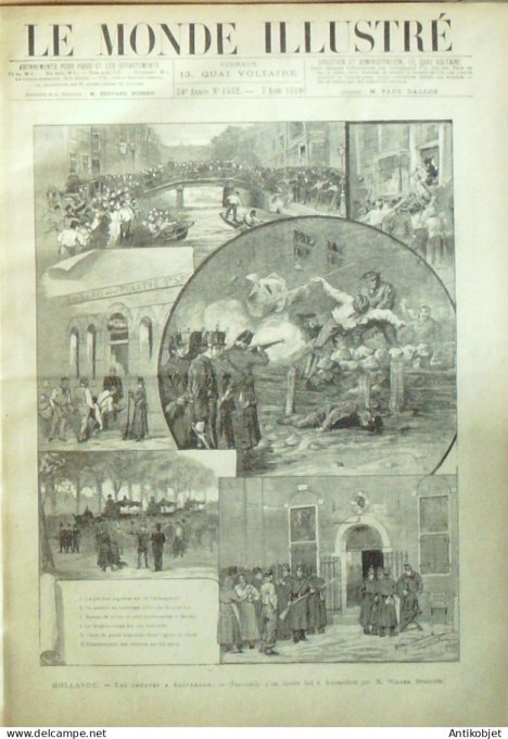 Le Monde illustré 1886 n°1532 Pays-Bas Amsterdam Nouvelles-Hébrides Havanah Chine Tonkin