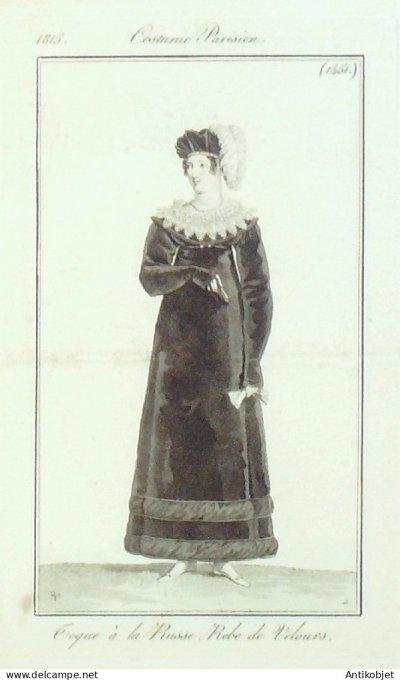 Costume Parisien 1815 # 1451 Toque à la Russe